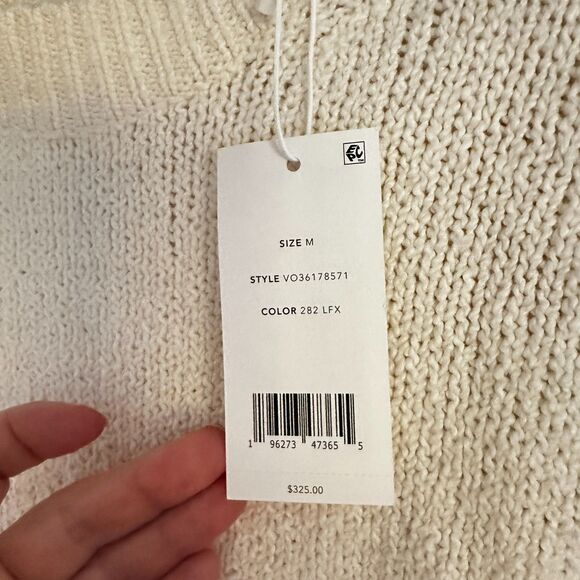 Vince Cotton Cream Sweater NWT size M - Picture 5 of 7